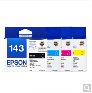 爱普生（EPSON）T1431-1434四色墨盒套装适用85ND/900WD/WF-7018/WF-7511/WF-7521机型