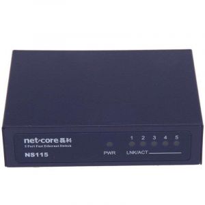 磊科（netcore）NS1155口百兆以太网铁壳交换机