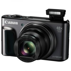 佳能（Canon）PowerShot SX720HS 数码相机 黑色标配+128G内存卡（2030万像素40倍光变24mm超广角）