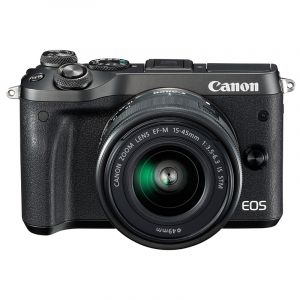 佳能（Canon）EOS M6（EF-M15-45mmf/3.5-6.3IS STM）微型可换镜数码相机 银色
