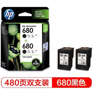 惠普HP680双黑墨盒套装X4E79AA适用于：2138;3638;3636;