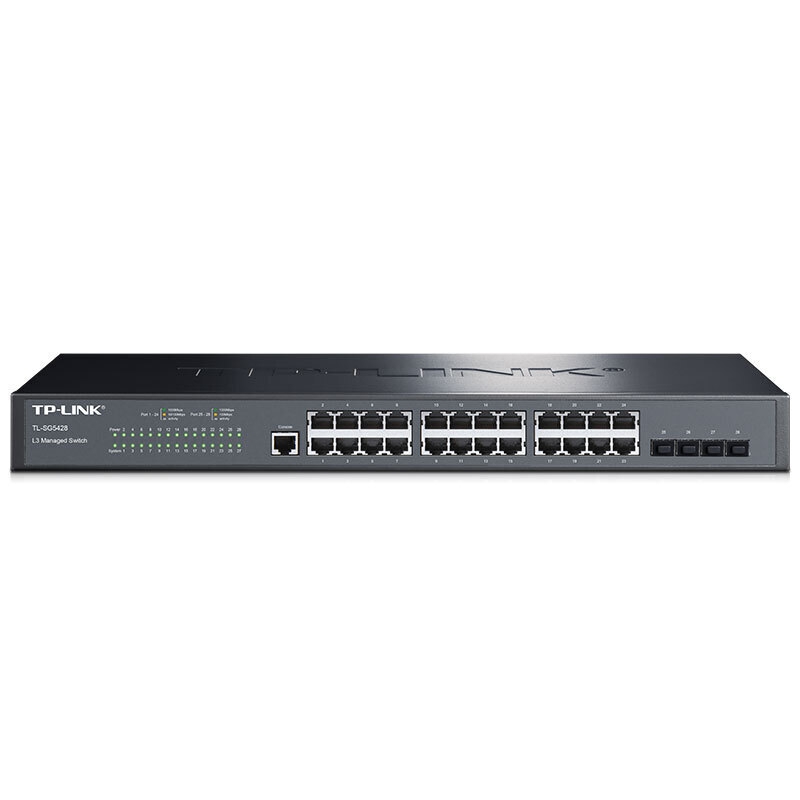 普联（TP-LINK）TP-LINK24口千兆三层网管交换机4个光纤口企业级