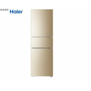 海尔（Haier）BCD-216WMPT 216升节能静音保鲜低温净味 三门冰箱 金色