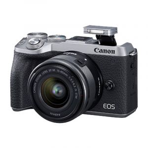 佳能（Canon）EOS M6 Mark II 微单相机套机 （EF-M 15-45mm f/3.5-6.3 IS STM） 银色